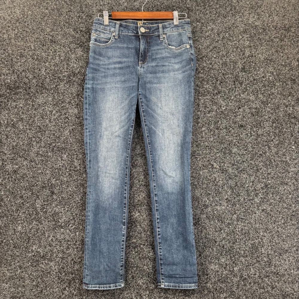 KUT from the Kloth Katy Boyfriend Jeans Medium Wash Blue Stretch Denim Size 2